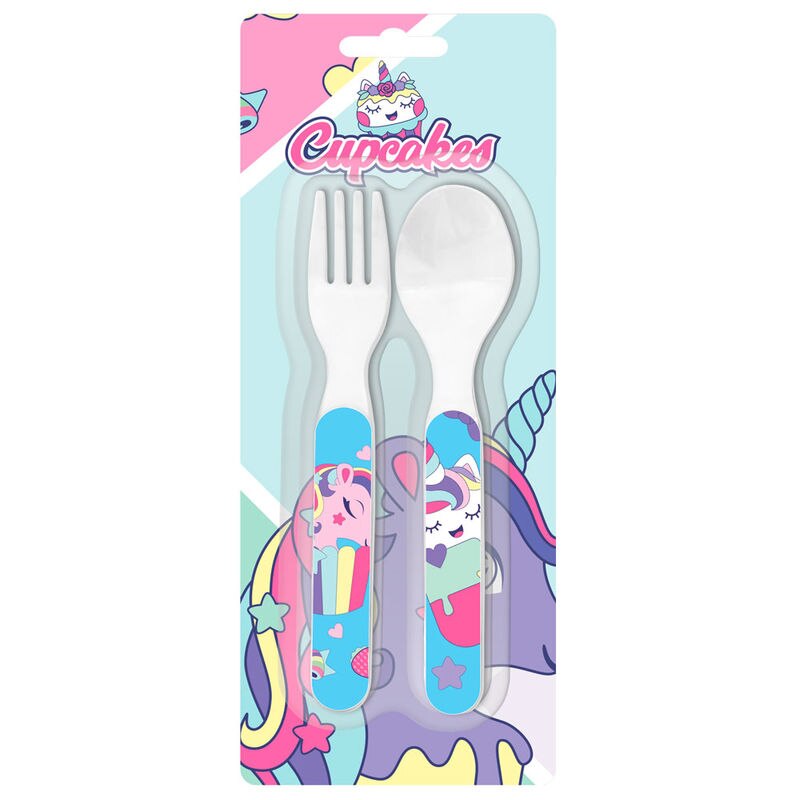 Set 2 tacamuri plastic CUPCAKES Multicolor