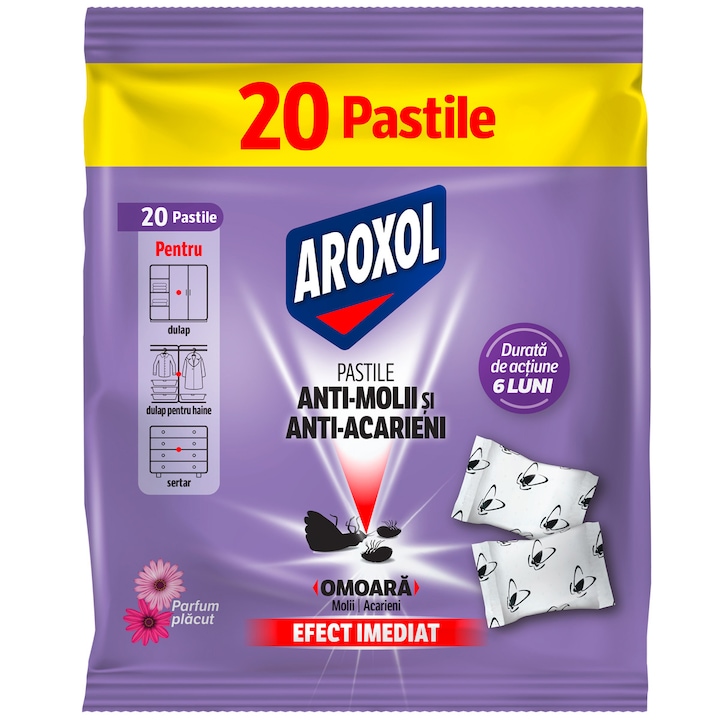 Pastile Antimolii & Antiacarieni Aroxol, 20 buc