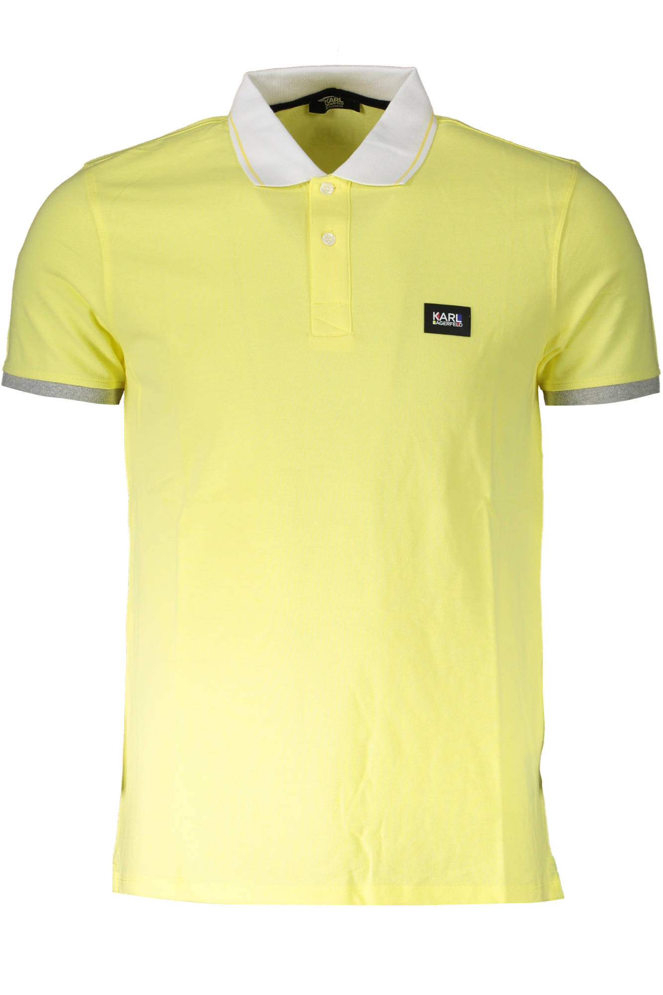 Tricou polo cu aplicatie logo, Karl Lagerfeld, Galben