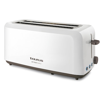 Prajitor paine Taurus MyToast Duplo.1450 W, 2 sloturi extra lungi de 262 x 32 mm.Termostat reglabil in 7 trepte.Centrare felii de paine.Iluminare LED.Trei functii: dezghetare, reincalzire si anulare prajire. Extra lift Prajitor paine Taurus MyToast Duplo.1450 W, 2 sloturi extra lungi de 262 x 32 mm.Termostat reglabil in 7 trepte.Centrare felii de paine.Iluminare LED.Trei functii: dezghetare, reincalzire si anulare prajire. Extra lift