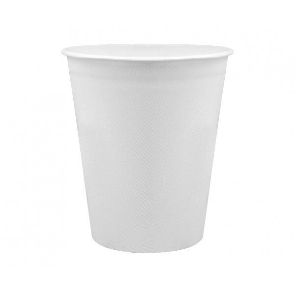 Set 6 pahare biodegradabile, Deco, Alb, 260ml