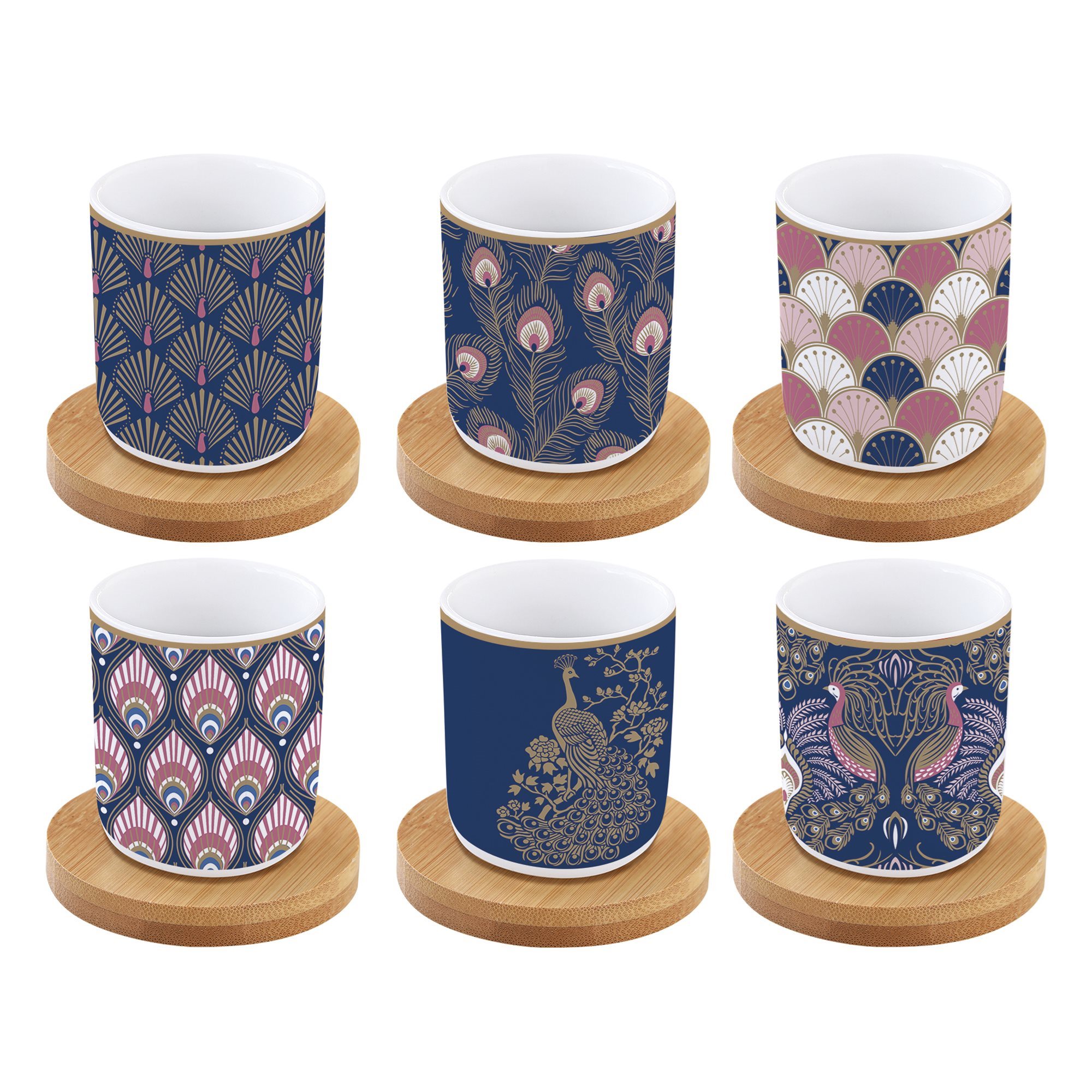 Set 6 cesti espresso, portelan, 70 ml 