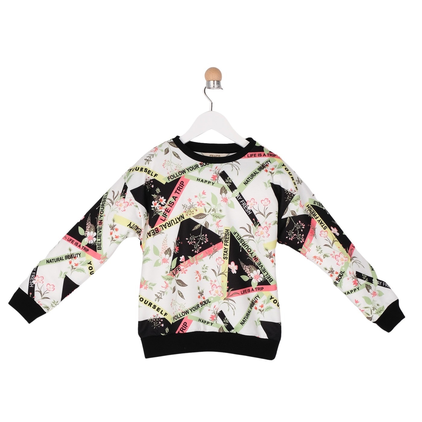 Hanorac pentru fete, culoare alba, colectia More Flowers 3052