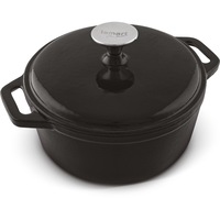 Oala din fonta cu capac Lamart, 2.3L, Negru