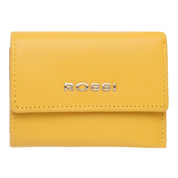 Portofel din piele naturala, Rossi, RSC3637, 9.5x7.5x2cm, Galben Portofel din piele naturala, Rossi, RSC3637, 9.5x7.5x2cm, Galben
