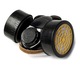 Masca de protectie respiratorie cu 2 filtre din carbon activ, DoubleEagle, filtre RC203 interschimbabile, pentru lucru in mediu chimic, vapori vopsea, gaze sau praf