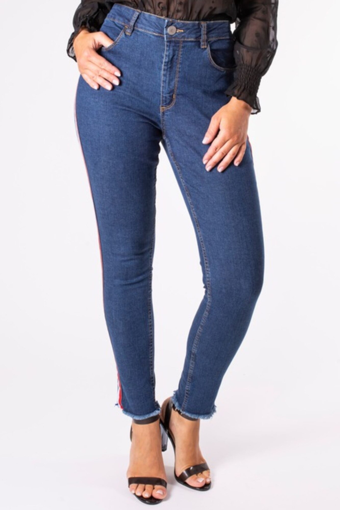 Blugi Dama, FIRI, Cu Dungi, Albastru