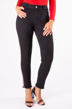 Blugi Dama, FIRI, Cu Dungi, Negru Blugi Dama, FIRI, Cu Dungi, Negru