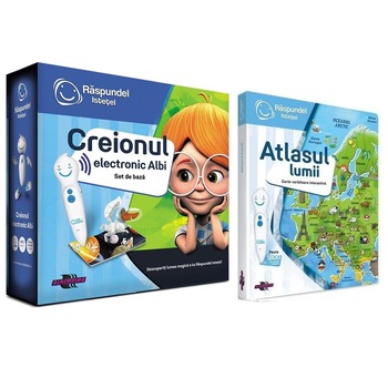 Set educativ Raspundel Istetel - Carte si creion, Atlasul lumii Set educativ Raspundel Istetel - Carte si creion, Atlasul lumii