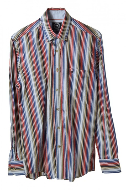 Camasa pentru barbati cu maneca lunga, State of Art, Bumbac, Multicolor, S