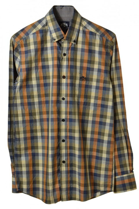 State of Art kockás, hosszú ujjú férfi ing – S