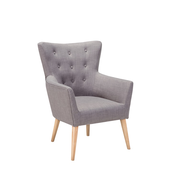 ANGEN Szürke fotel - szövet fotel -