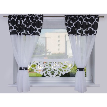 Set de perdele Tailanda, Negru, 250x160 Set de perdele Tailanda, Negru, 250x160