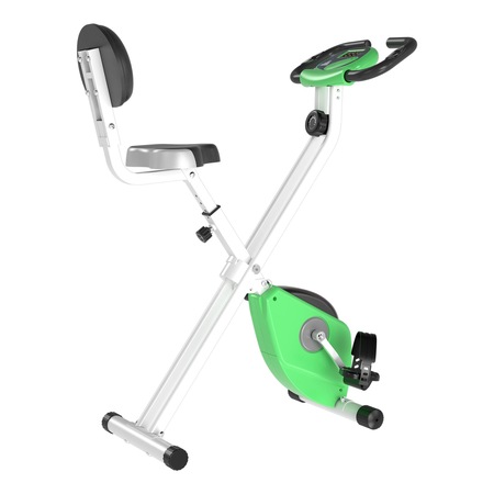 bicicleta fitness Homcom, 8 nivele, Display LCD, 43 x 97 x 109 cm, Verde/Alb pret ieftin