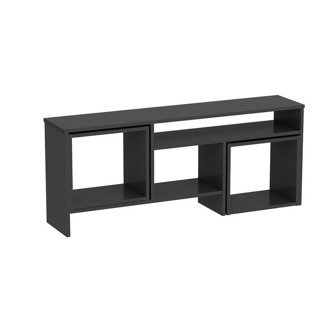 Comoda TV Kasa, Homemania, Lemn, Gri antracit, 141x29.5x57 cm