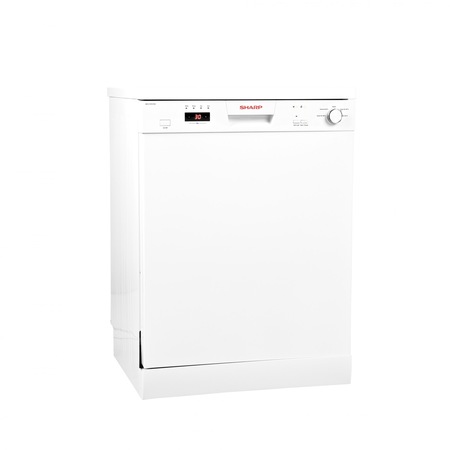 Masina de spalat vase Sharp QW-GC13F472WEU, 12 Seturi, 4 Programe, Clasa A++, Display LCD, 60 cm, Alb