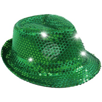 Palarie cu led si paiete verde, ProCart Palarie cu led si paiete verde, ProCart