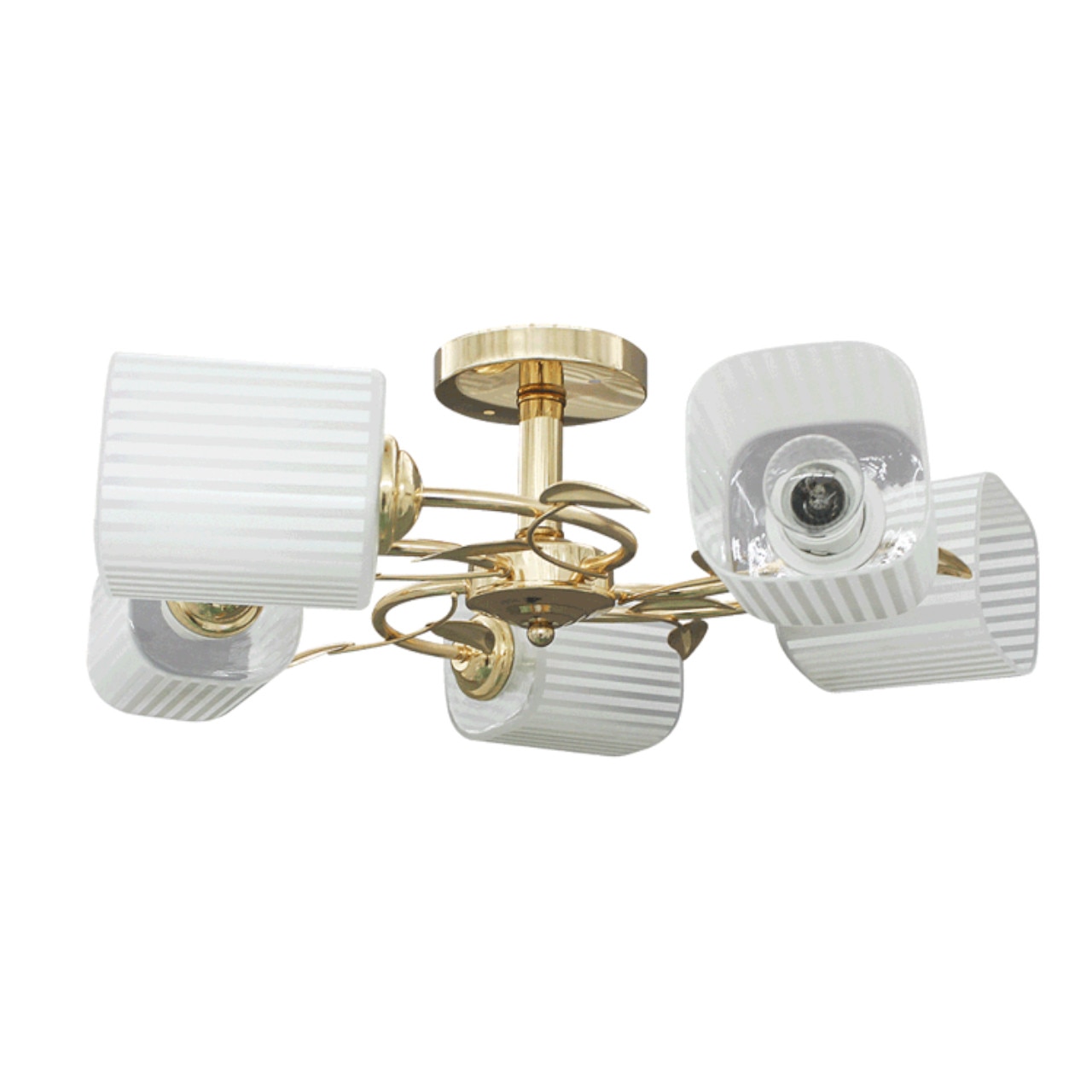 Lustra Interior Erste Reyes 5x60W Max E27 EL0037970 Culoare Auriu si Alb