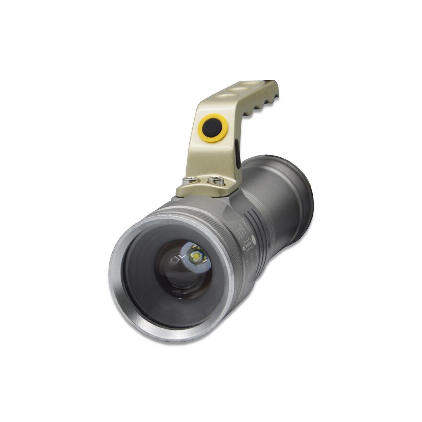 Lanterna Led, 8000 lumeni, aluminiu, raza de acoperire 500m, gri/auriu