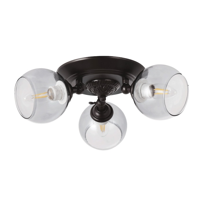 Полилей ErSte Claire EL0038091, Интериорен, Кафяв, 3x60W Max E27