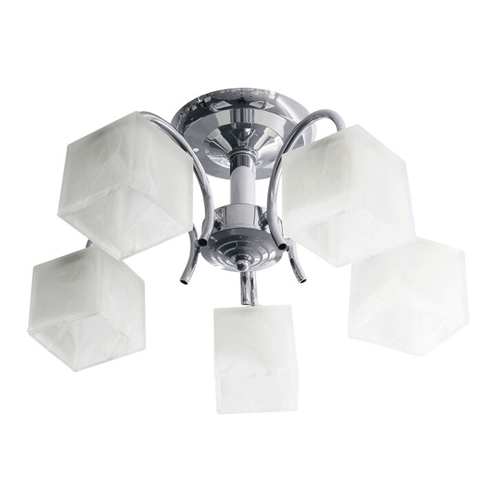 Lustra Interior Erste Elite 5x60W Max E27 EL0038007 Culoare Crom si Alb