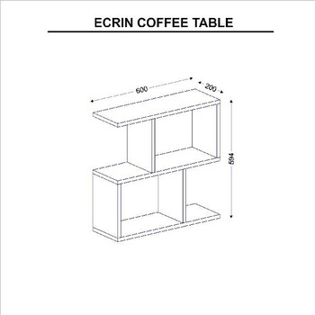 Masa de cafea cu rafturi, Homemania Ecrin, Lemn de nuc, 60 x 20 x 59,4 cm, Maro inchis Masa de cafea cu rafturi, Homemania Ecrin, Lemn de nuc, 60 x 20 x 59,4 cm, Maro inchis