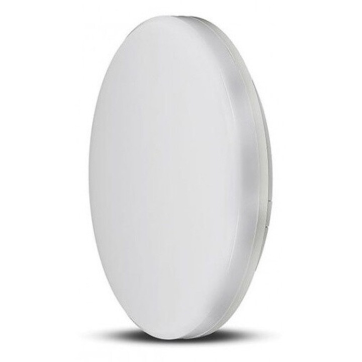 LED плафон V-TAC 15W кръгъл влагоустойчив, бяла светлина, хладен 100 lm/W