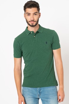Polo Ralph Lauren, Tricou polo slim fit cu logo discret Classics, Verde marin