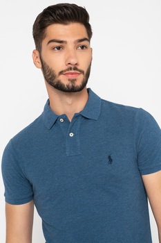 Polo Ralph Lauren, Tricou polo slim fit Classics, Albastru inchis Polo Ralph Lauren, Tricou polo slim fit Classics, Albastru inchis