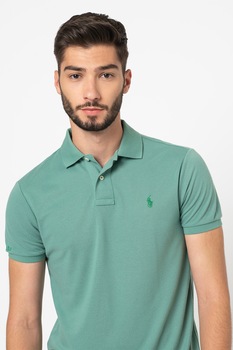 Polo Ralph Lauren, Tricou polo slim fit cu logo brodat, Verde