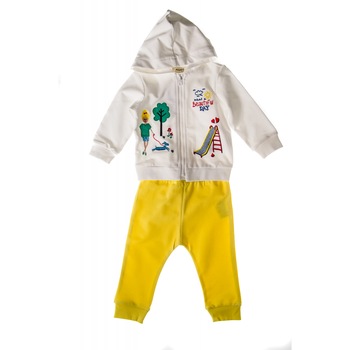 Trening 2 piese pentru fete, culoare galbena, marime 68-74 Trening 2 piese pentru fete, culoare galbena, marime 68-74