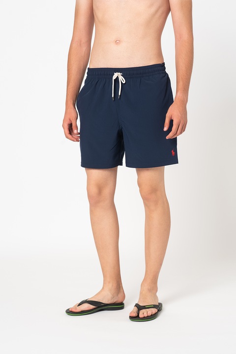 Polo Ralph Lauren, Pantaloni scurti de baie Traveler, Rosu/Albastru inchis