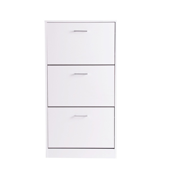 Dulap pantofi, LASTDECO, BLAHNIK, Alb, 60x24x117 cm