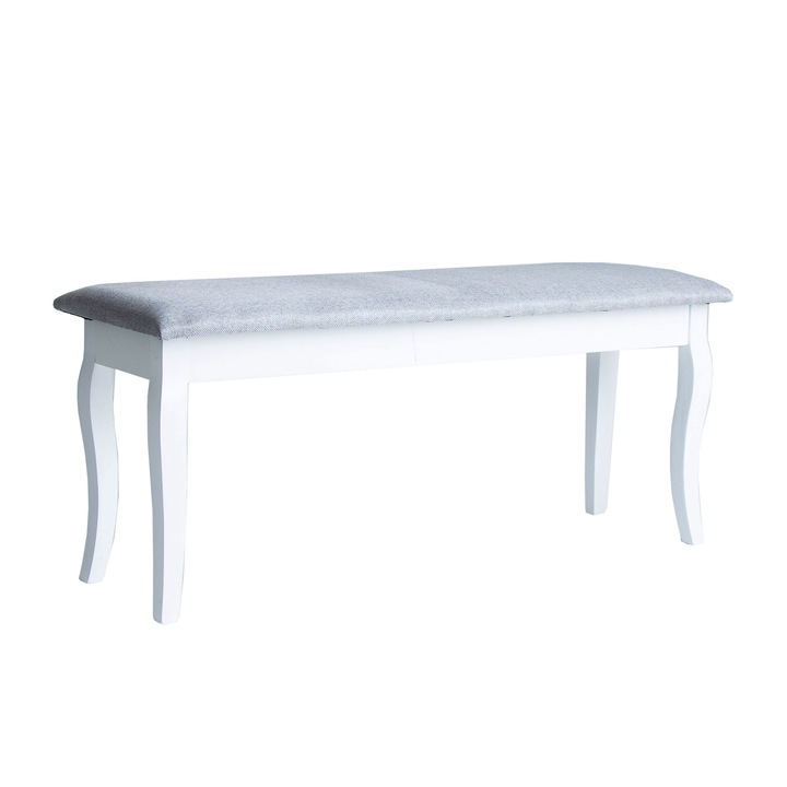 Scaun, LASTDECO, Alb, 100x35x44 cm