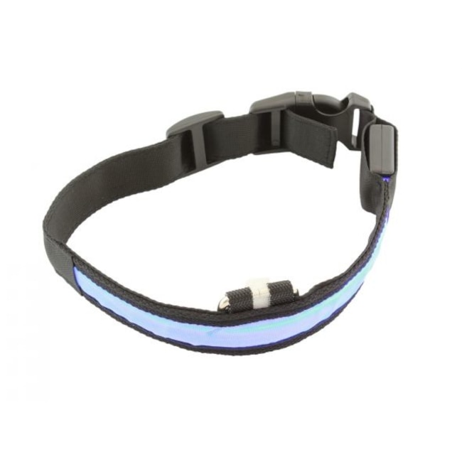 Zgarda iluminata cu led albastru, 34 - 42 cm
