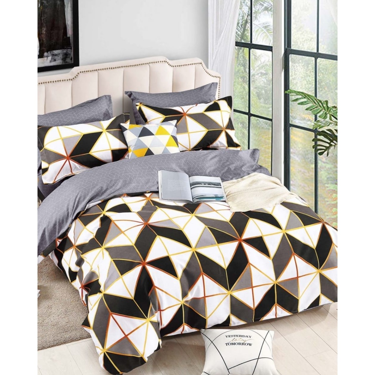 Lenjerie de Pat din Finet cu 2 Fete, 6 Piese, Pat 2 Persoane, Katie