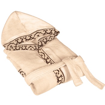 Halat de baie pentru femei Terra Dilios, marime S/M, 100% bumbac, 650 GSM, Crem Halat de baie pentru femei Terra Dilios, marime S/M, 100% bumbac, 650 GSM, Crem