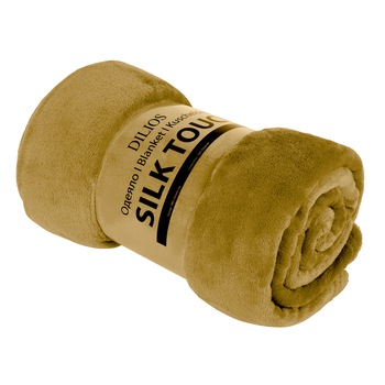 Patura cu blanita Silk Touch Dilios, 130x170 cm, 100% poliester, Galben Patura cu blanita Silk Touch Dilios, 130x170 cm, 100% poliester, Galben