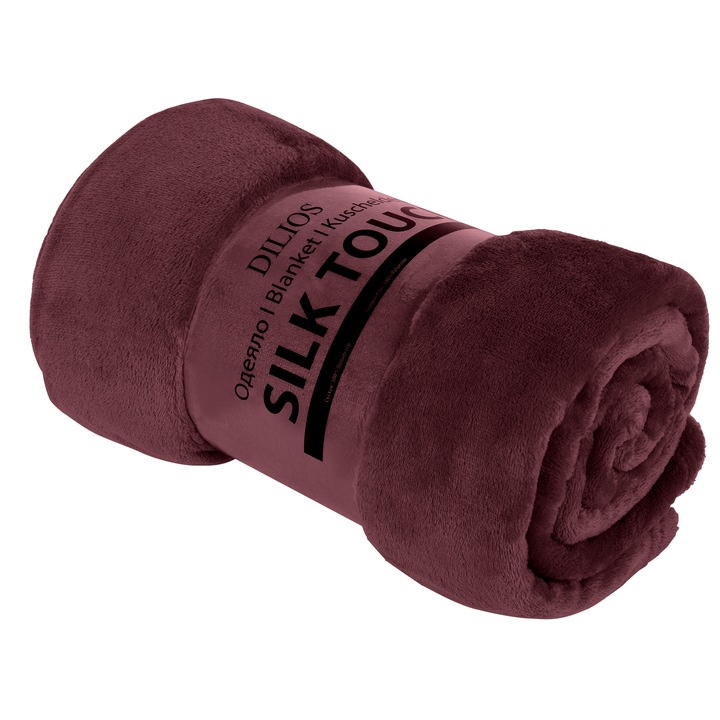 Одеяло Silk Touch Dilios, 130x170 см, 100% полиетилен, Червен