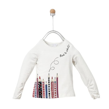 Bluza cu maneca lunga pentru fete, culoare ocru 2493 Bluza cu maneca lunga pentru fete, culoare ocru 2493