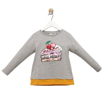 Bluza pentru fete, culoare gri 2121 Bluza pentru fete, culoare gri 2121