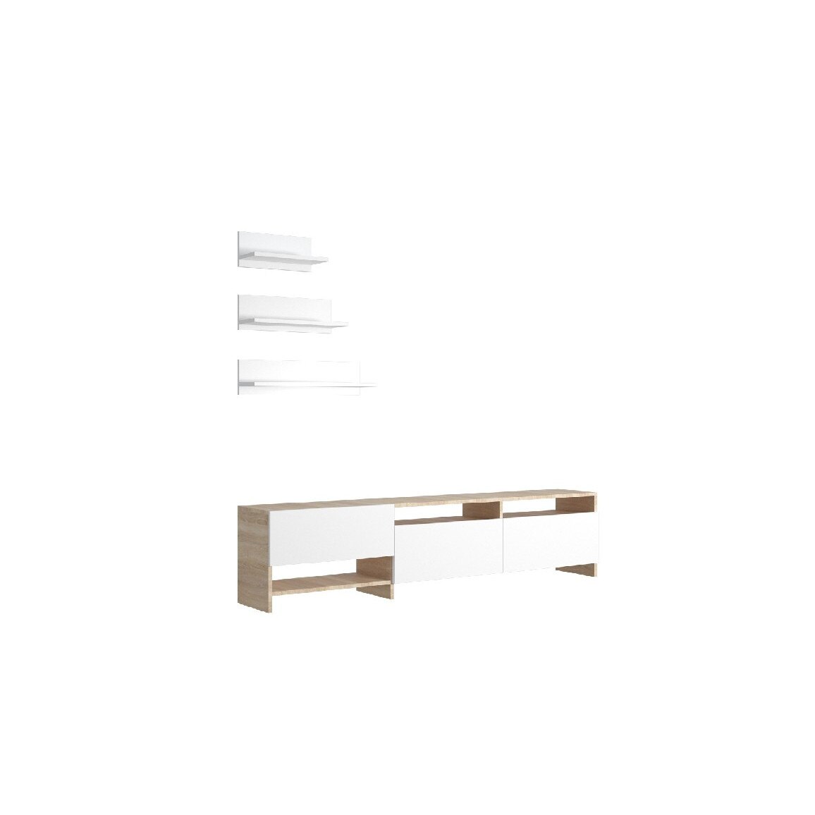 Comoda Campbell, Homemania, Lemn, Alb/Maro, 180x28.4x40 cm