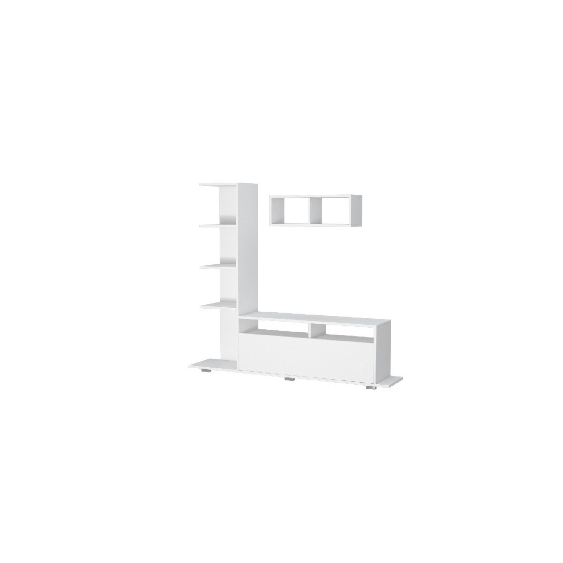 Comoda Tv Argo, Homemania, Lemn, Alb, 150x28x125 cm