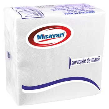 Servetele de Masa Misavan, 33x33 cm, 80 Buc/Set, 1 Strat, Albe Servetele de Masa Misavan, 33x33 cm, 80 Buc/Set, 1 Strat, Albe
