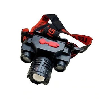 Lanterna Frontala de Cap eOptima® KX 1805, 3 Led-uri, 2 x COB si 1 x XPE, Acumulator inclus 16850, 3 Moduri Lumina, Ideala Camping Ciclism Pescuit Alergat Lanterna Frontala de Cap eOptima® KX 1805, 3 Led-uri, 2 x COB si 1 x XPE, Acumulator inclus 16850, 3 Moduri Lumina, Ideala Camping Ciclism Pescuit Alergat