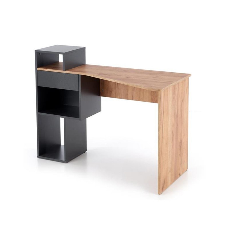 Birou AX Corbi stejar - gri antracit, 57x90x122 cm