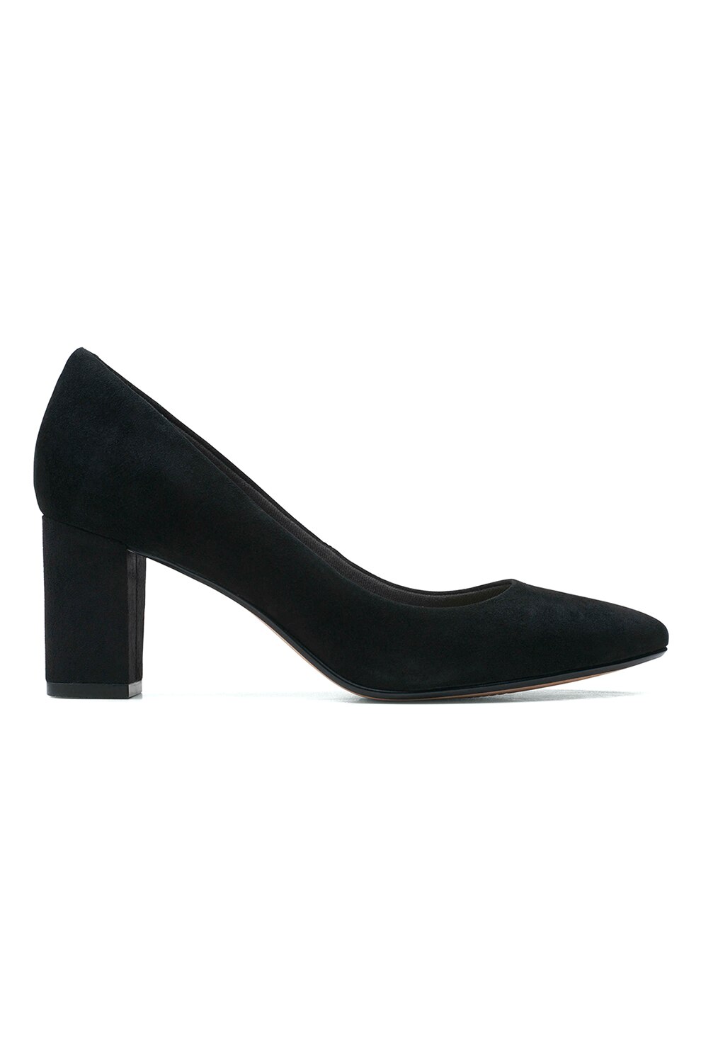 Clarks, Pantofi de piele cu varf ascutit Aubrie Sun, Gri antracit