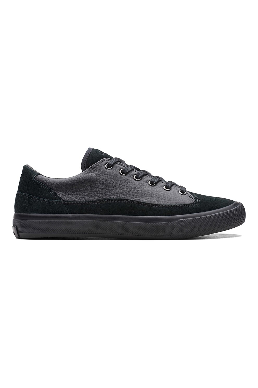 Clarks, Pantofi sport din piele si piele intoarsa Aceley, Negru