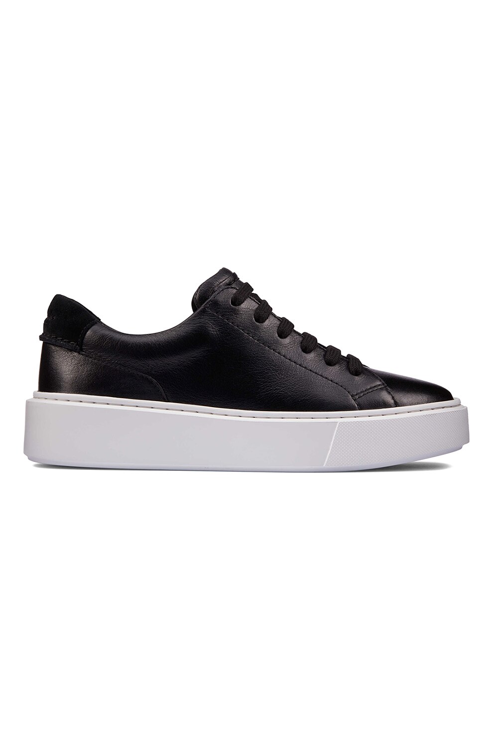 Clarks, Pantofi sport flatform din piele Hero-Lite, Negru