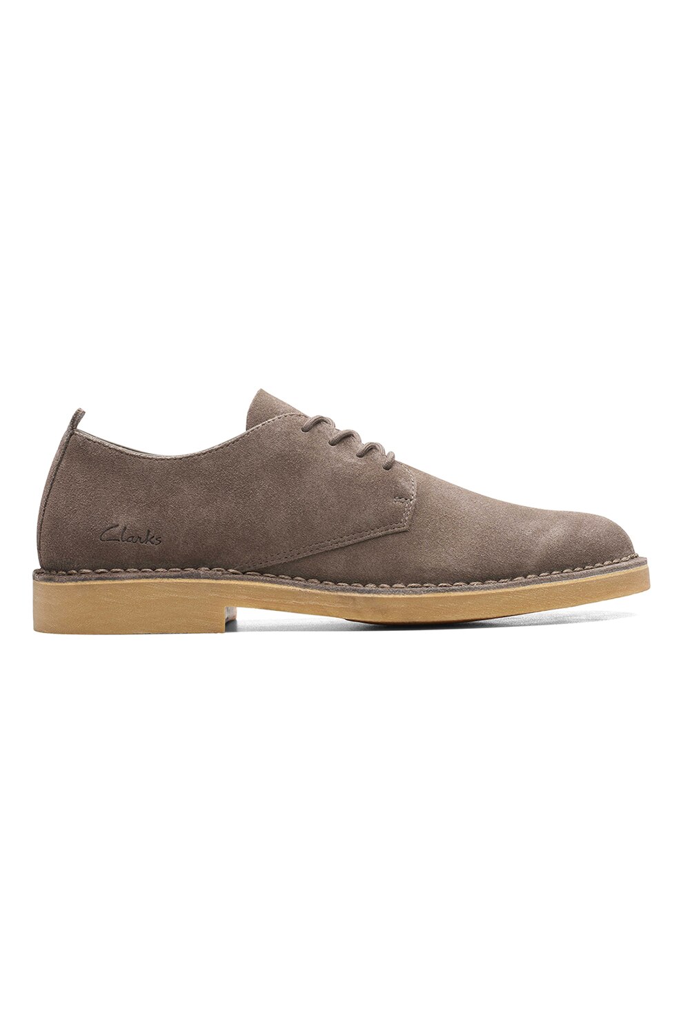 Clarks, Pantofi derby din piele intoarsa Desert London 2, Maro taupe deschis